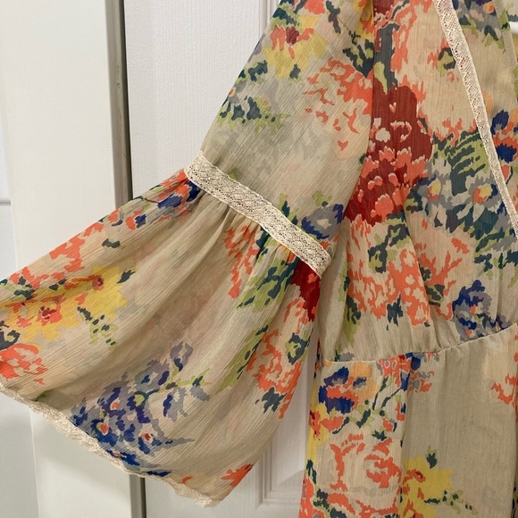 RALPH LAUREN DENIM & SUPPLY FLORAL PEASANT TOP - Size Small - Picture 6 of 9